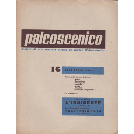 Palcoscenico. 16. Anno Terzo 1949.