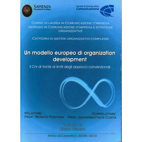 Un modello europeo di organization development. Anno accademico 2009/2010