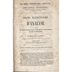 COURS ELEMENTAIRE D'ANALYSE