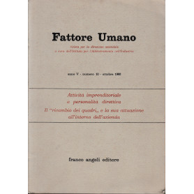 Fattore Umano. Anno V - n. 10 - Ottobre 1960