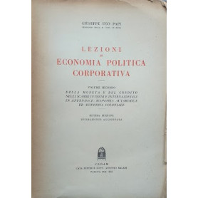 Lezioni di Economia Politica Corporativa