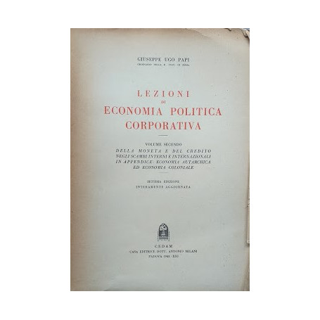 Lezioni di Economia Politica Corporativa