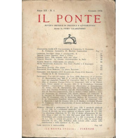 Il ponte. Rivista mensile di politica e letteratura. Anno XII n. 1 gennaio 1956