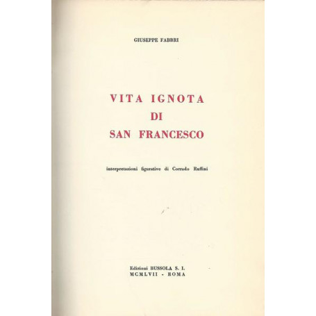 Vita ignota di San Francesco