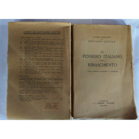 Il pensiero italiano del rinascimento