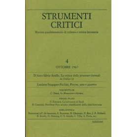 Strumenti critici: rivista quadrimestrale di cultura e critica letteraria Vol. 4
