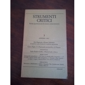 Strumenti critici: rivista quadrimestrale di cultura e critica letteraria Vol.3