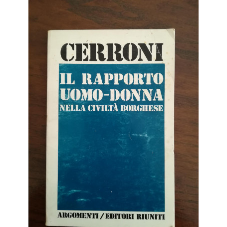 il rapporto uomo - donna nella civiltà  borghese