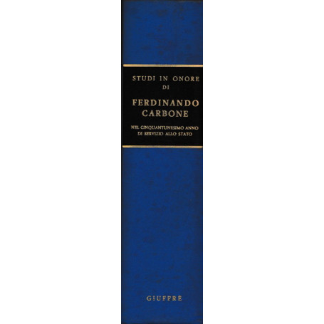 Studi in onore di Ferdinando Carbone
