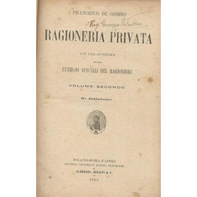 RAGIONERIA PRIVATA con un'appendice speciale sulle funzioni del ragioniere. II