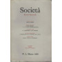 SOCIETA'. RIVISTA BIMESTRALE. N. 2 MARZO 1960