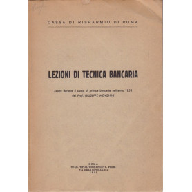 Lezioni di tecnica bancaria