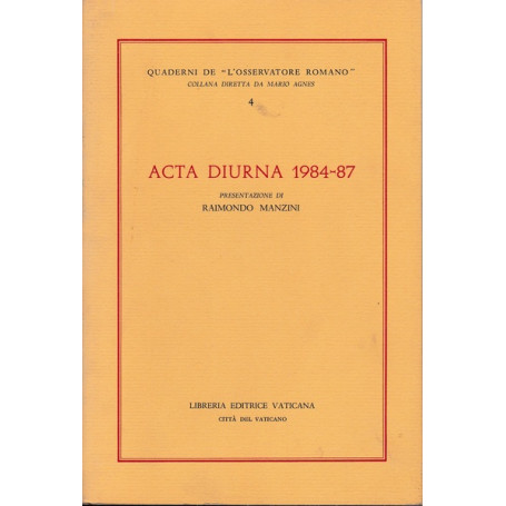Acta Diurna 1984 - 87