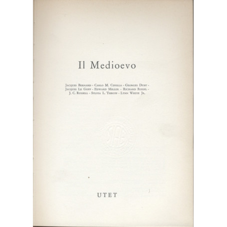 STORIA ECONOMICA D'EUROPA. VOLUME PRIMO - IL MEDIOEVO