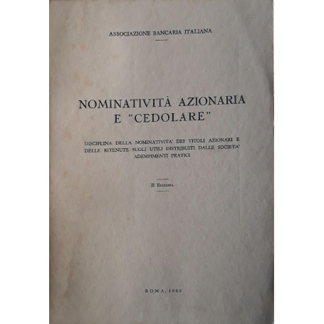 Nominatività  azionaria e "cedolare"