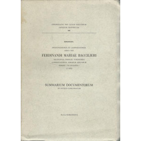 BEATIFICATIONES ET CANONIZATIONES SERVI DEI FERDINANDI MARIAE BACCILIERI
