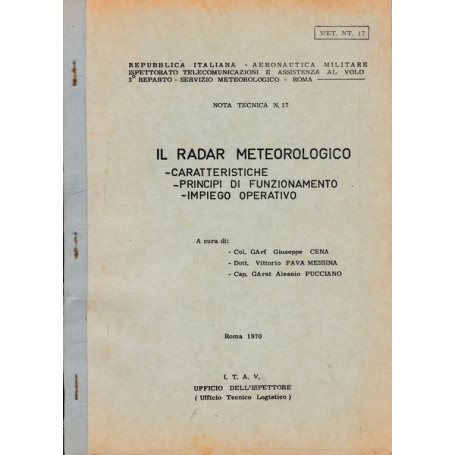 Il radar meteorologico. Caratteristiche