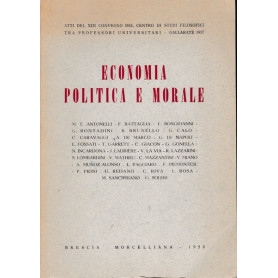 Economia politica e morale - Atti del XIII Convegno