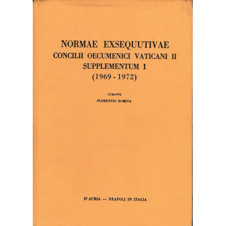 Normae Exsequutivae Concilii Oecumenici Vaticani II Supplementum I (1969 - 1972)