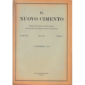 Il nuovo cimento. Vol. VIII Serie nona n. 12 Dicembre 1951