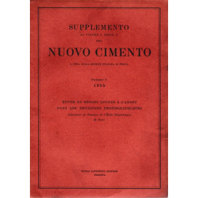 Supplemento al Volume I Serie X del Nuovo Cimento N. 3 1955