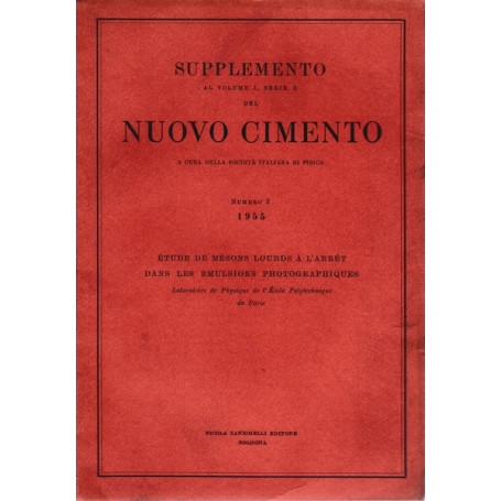 Supplemento al Volume I Serie X del Nuovo Cimento N. 3 1955