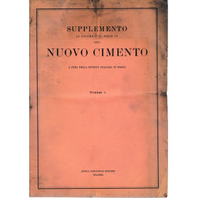 Supplemento al Volume VIII Serie IX del Nuovo Cimento N. 2 1951