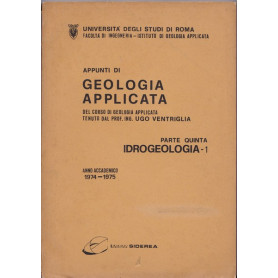 Appunti di geologia applicata. Parte V. Idrogeologia - 1