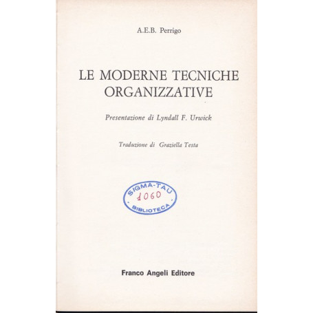 Le moderne tecniche organizzative
