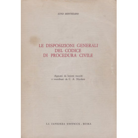 Le disposizioni generali del codice di procedura civile