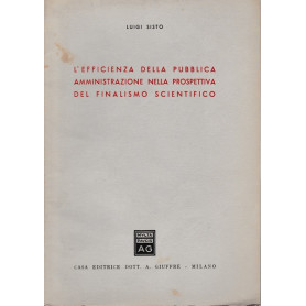 L'efficienza della pubblica amministrazione nella prospettiva del finalismo..