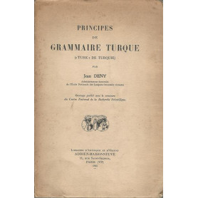 PRINCIPES DE GRAMMAIRE TURQUE