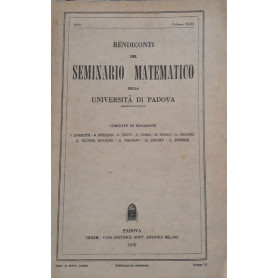 Rendiconti del seminario matematico della università  di Padova (volume XLIII 1970)