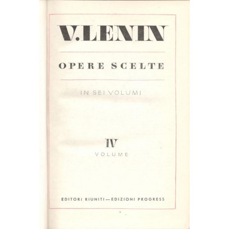 Opere scelte - volume IV