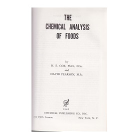 The chemical analysis of foods