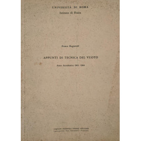 Appunti di tecnica del vuoto (AA 1963 - 1964)