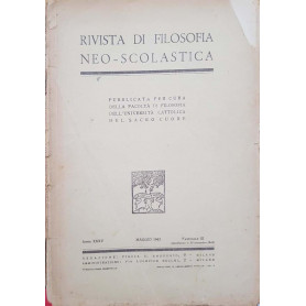 Rivista di filosofia neo-scolastica. Maggio 1943