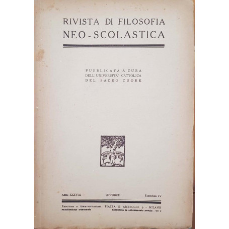 Rivista di filosofia neo-scolastica. Ottobre