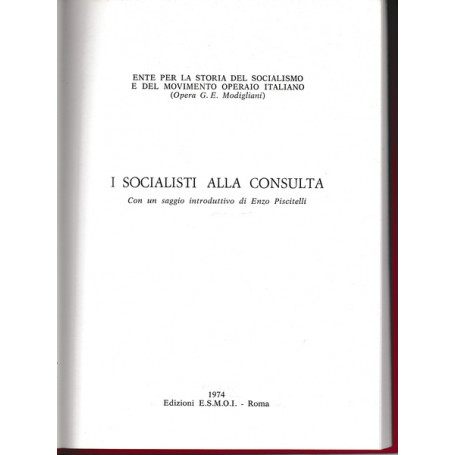 I socialisti alla consulta