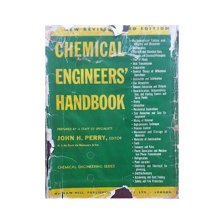 Chemical Engineers'Handbook prepared by of specialists