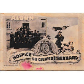 Album. Hospice du Grand St. Bernard. 28 pagine di fotografie e documenti in nero. Legatura a punta metallica.