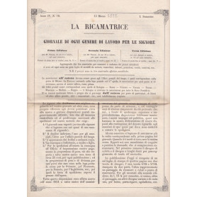 La ricamatrice. Giornale di ogni genere di lavoro (..). 15 Marzo 1851.