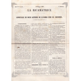 La ricamatrice. Giornale di ogni genere di lavoro (..). 16 Maggio 1851.