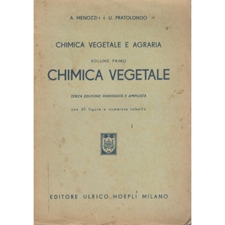 Chimica vegetale e agraria: volume primo Chimica vegetale