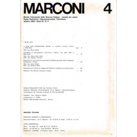 Marconi. Rivista trimestrale della Marconi Italiana. Anno VI n.4 Ottobre 1964