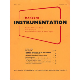 Marconi instruments. A Technical Information Bulletin.Vol. 9 - N. 3 - Sett. 1963