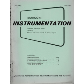 Marconi instruments. A technical information bulletin. Vol.10 - N. 1 - Apr. 1965