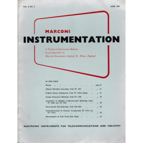 Marconi instruments. A Technical Information Bulletin. Vol. 8 - N. 2 - Giu. 1961