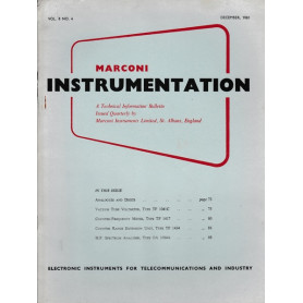 Marconi instruments. A Technical Information Bulletin. Vol. 8 - N. 4 - Dic. 1961