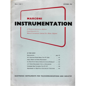 Marconi instruments.A Technical Information Bulletin. Vol. 8 - N. 7 - Sett. 1962